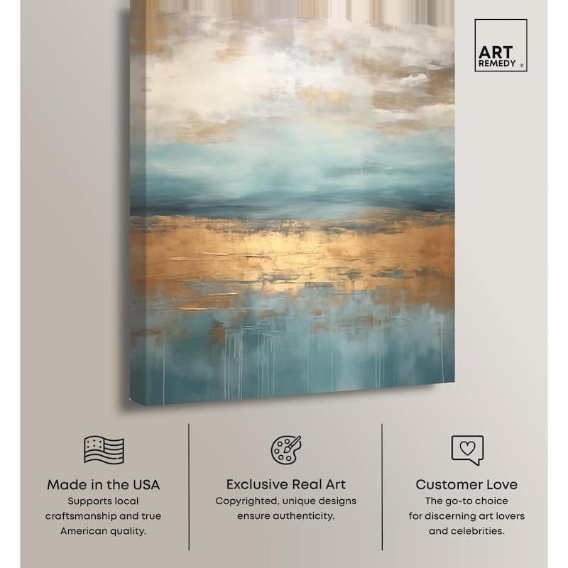 Cloudscape in Gold III Canvas by Art Remedy, Gallery Wrapped