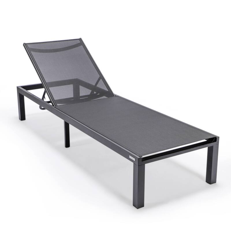 Marlin Outdoor Chaise Lounge Chair - Stackable Adjustable Recliner Sun Lounger for Pool, Beach, Patio, or Backyard