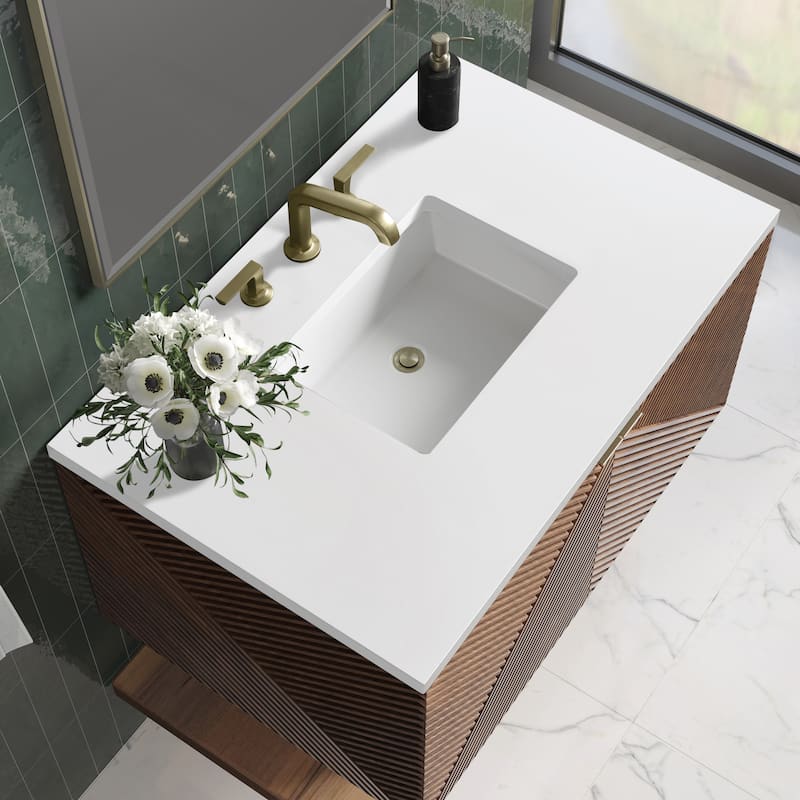 James Martin Vanities Marcello 36" Single Vanity, Chestnut