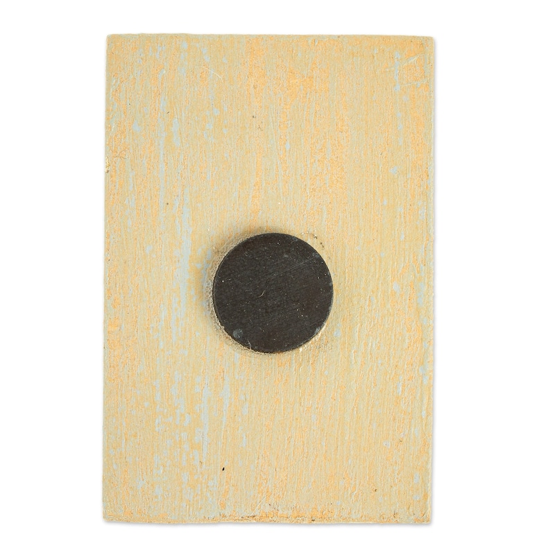 Novica Handmade The Lady Decoupage Wooden Magnet