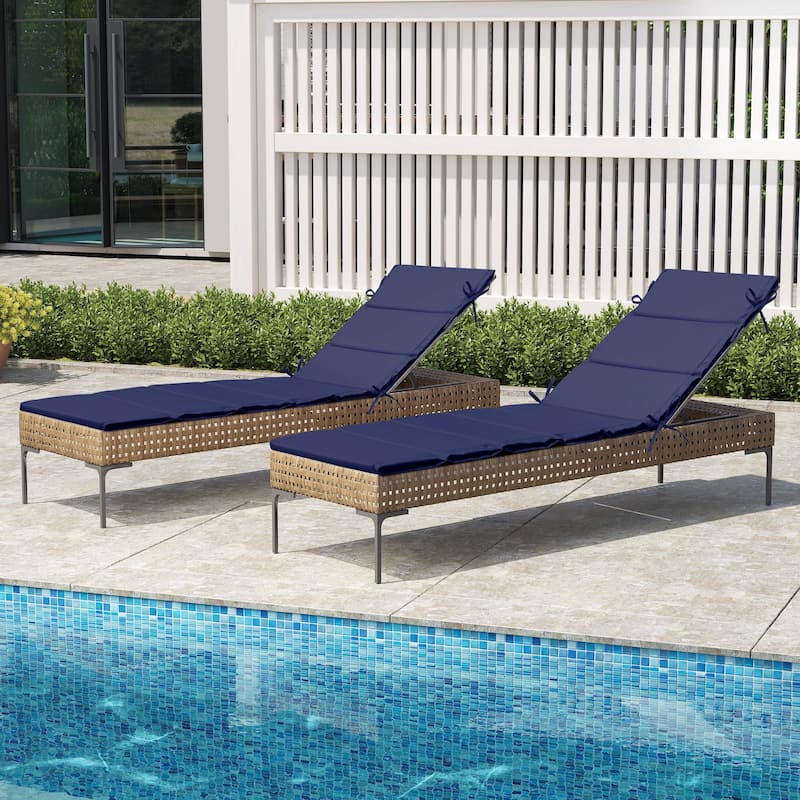 Outdoor Patio Chaise Lounge Cushion Lounger Cushion