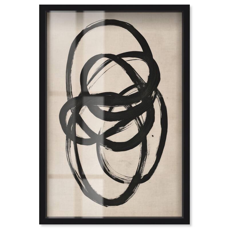 Beige Black I Shadowbox by Art Remedy - Black - 30" x 45"