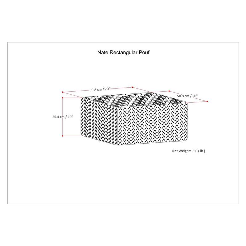 WYNDENHALL Terri Square Pouf