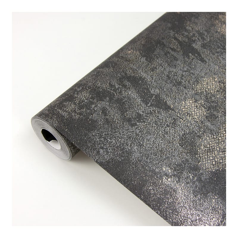 Brewster Jet Charcoal Texture Wallpaper - 21 x 396 x 0.025