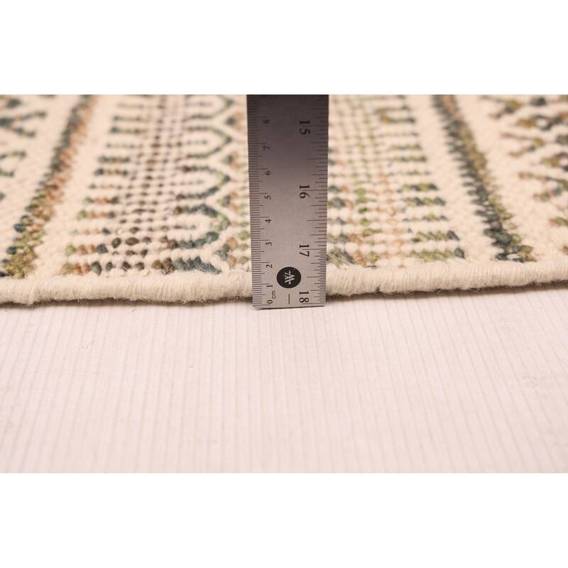 ECARPETGALLERY Flat-Weave Nevada Cream Kilim - 5'3 x 7'3