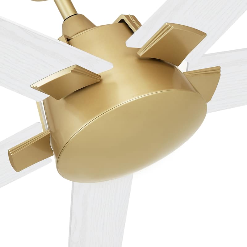 Moasis 52 Inch Modern Black Gold Ceiling Fan with Wall Switch & Remote