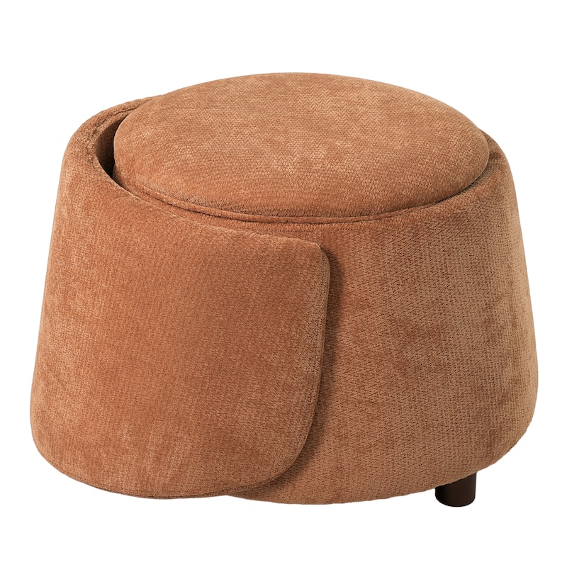 Christopher Knight Home - Modern 2-in-1 Acacia Upholstered Accent Chair with Hidden Pet-Friendly Nook & Convertible Storage Seat