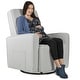 preview thumbnail 8 of 25, Evolur Holland Upholstered Plush Seating Glider Swivel