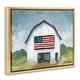 preview thumbnail 12 of 26, Stupell Patriotic Country Barn Framed Floater Canvas Wall Art Design By Sara Baker