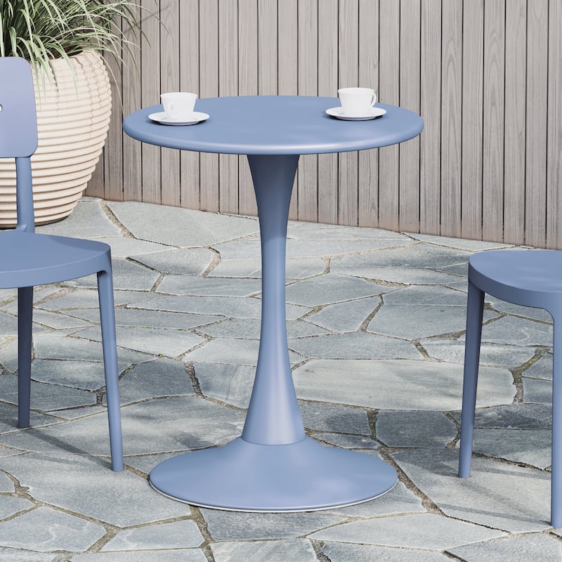 Frond and Form 23.5 Inch Outdoor Steel Dining Table