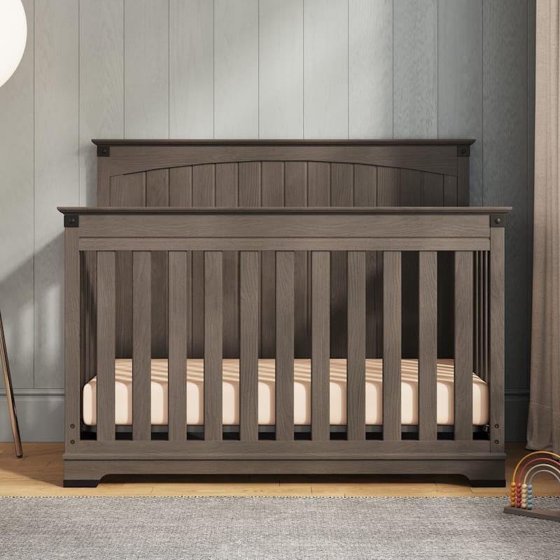 Child Craft Redmond Full Panel 4 in 1 Convertible Crib - N/A - Dapper Gray