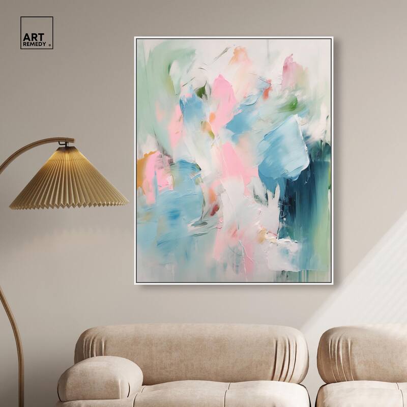 Neon Breeze I Canvas by Art Remedy