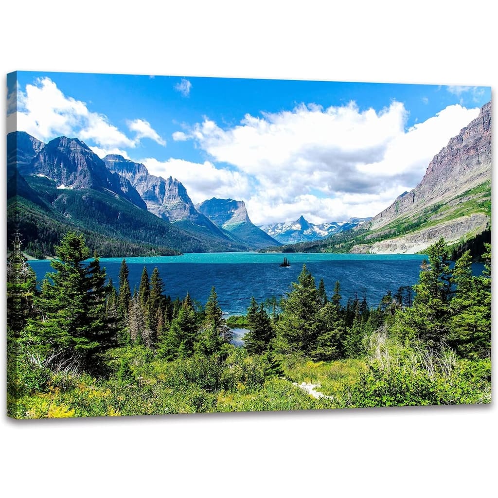 Glacier National Park Wall Art Lake Mountains