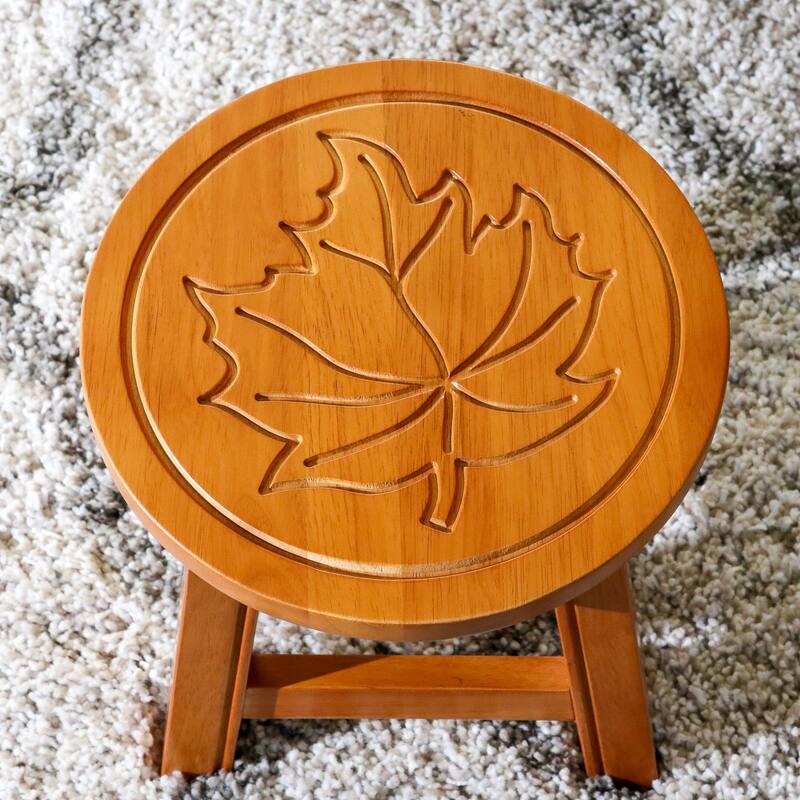 Carved Wooden Step Stool