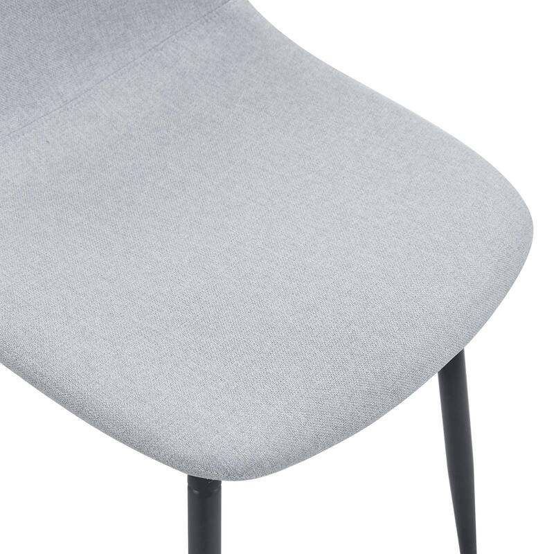 9-Piece Spliced Dining Table with Storage Compartment, Scratch-Resistant MDF Top, Linen-Cotton Chairs, Anti-Slip Feet