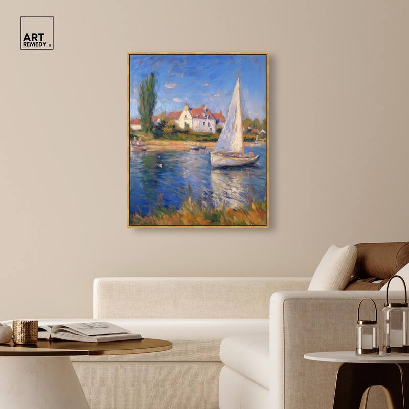 Bayside Calm I Canvas by Art Remedy