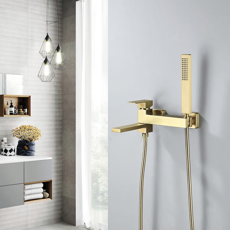 180° rotation Solid Brass Tub Faucets With Handle Shower