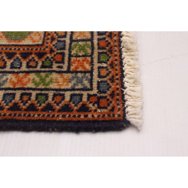 ECARPETGALLERY Hand-knotted Teimani Cream Wool Rug - 4'4 x 5'7