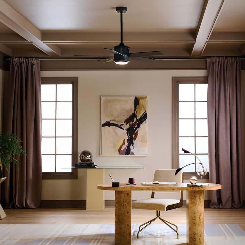Kichler 300048 Brahm 48" 5 Blade Indoor LED Ceiling Fan with Remote