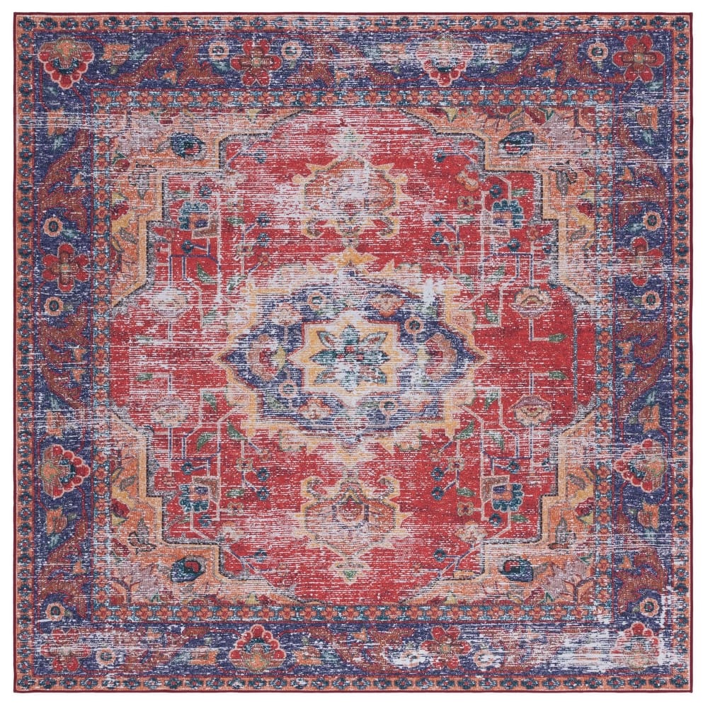 SAFAVIEH Tucson Machine Washable Slip Resistant Khulud Traditional Rug