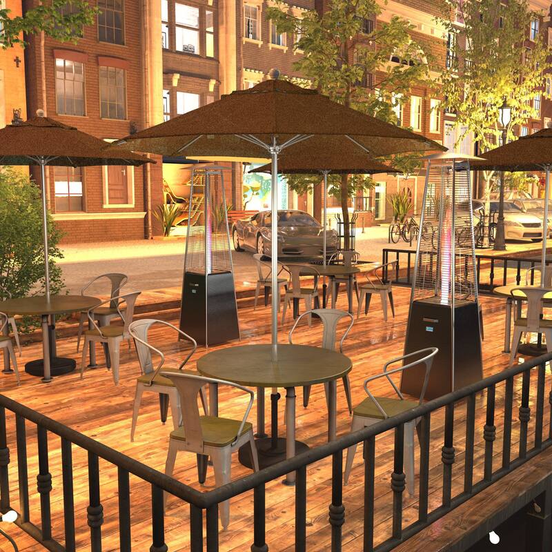 California Umbrella 75' Venture Series Patio Umbrella, Silver Aluminum Pole Fiberglass Ribs Push Lift Sunbrella - Teak