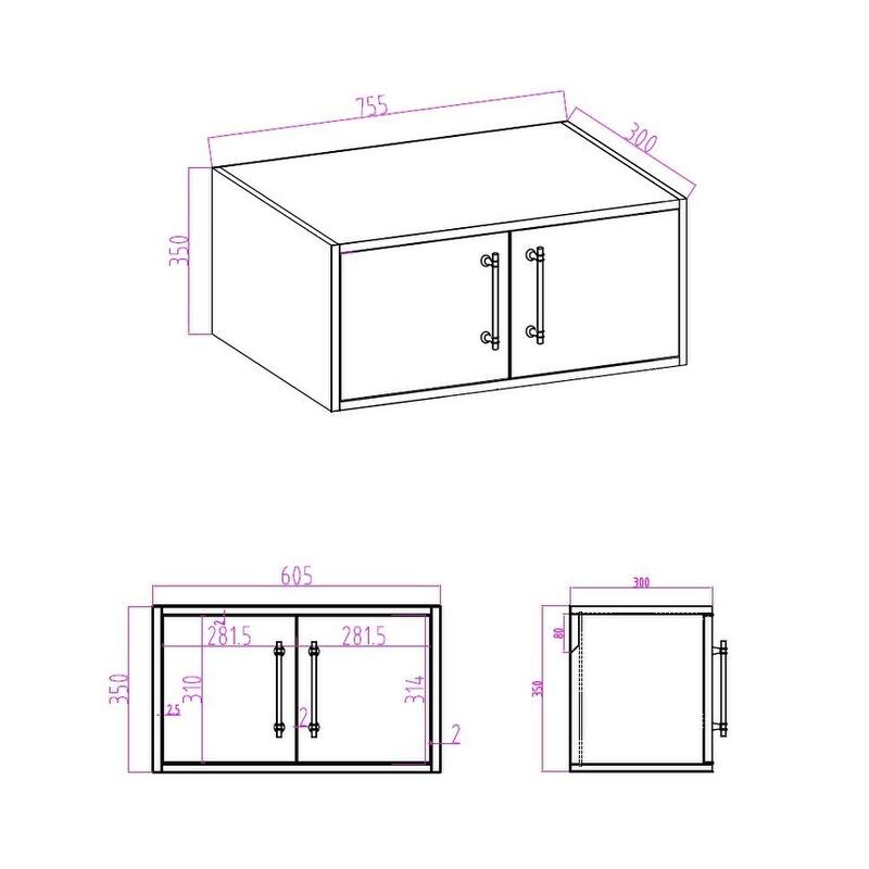 Victoria 30'' Wall-Mounted Vanity Set with Motion Sensor LED light Top Cabinet.