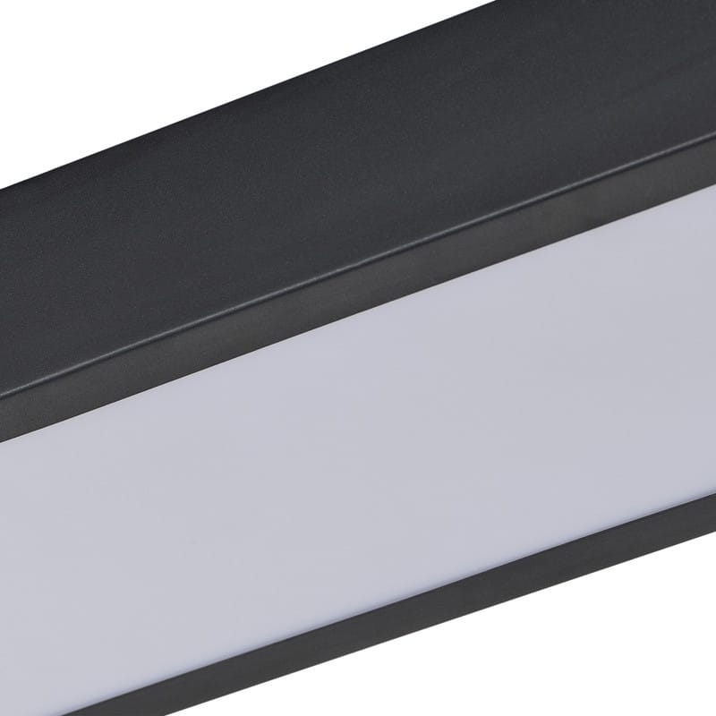 Modern Wood Grain Linear Flush Mount Ceiling Light Matte White LED Fixture for Bedroom Living Room Kitchen