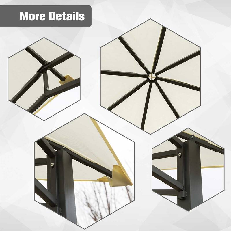 Outsunny 10x10-foot Steel Soft Top Canopy Gazebo