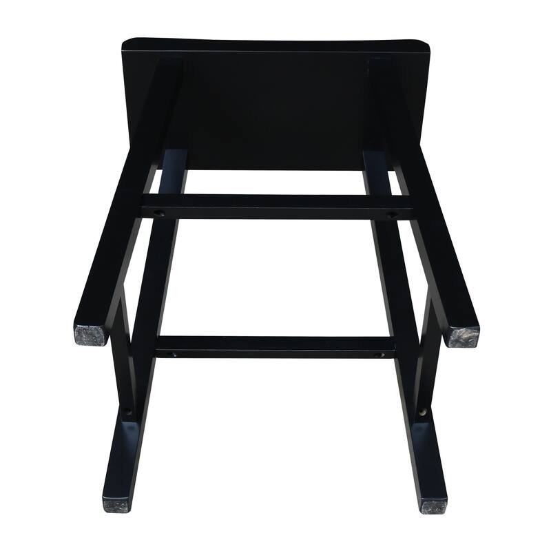 International Concepts Solid Wood Saddle Seat Dining Stool