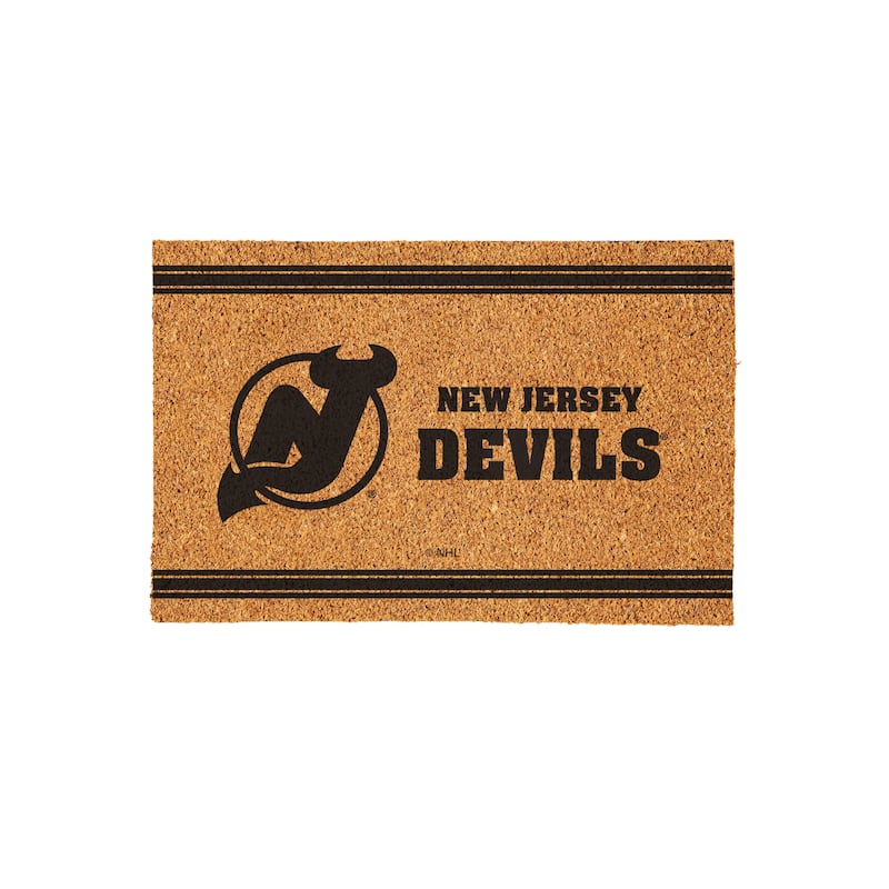 New Jersey Devils Monochrome Indoor/Outdoor Coir Door Mat