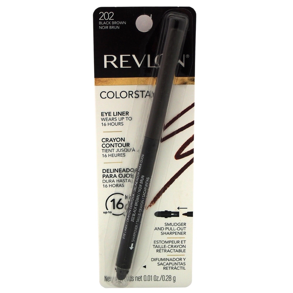 Colorstay Eyeliner Pencil 202 Black Brown By Revlon For Unisex - 0 01 Oz Eyeliner Pencil (Eyebrow Pencil - 1 Piece)