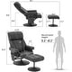 preview thumbnail 17 of 27, MCombo Swivel Recliner with Ottoman, Reclining Chair with Massage, Faux Leather Lounge Chair