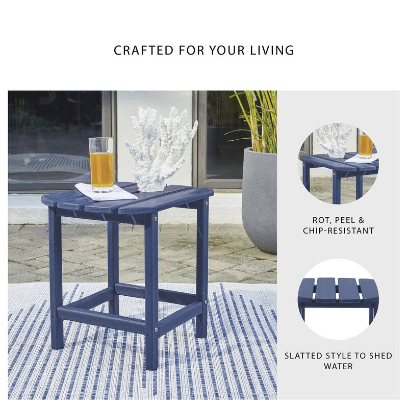 Signature Design by Ashley Sundown Treasure Outdoor Poly All Weather Rectangular End Table