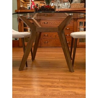 Carson Carrington Videbaek Walnut Dining Table Base - 30.25" x 28.75" x 30.25"