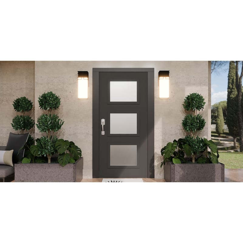 Daymon Integrated LED Earth Black Outdoor Wall Lantern
