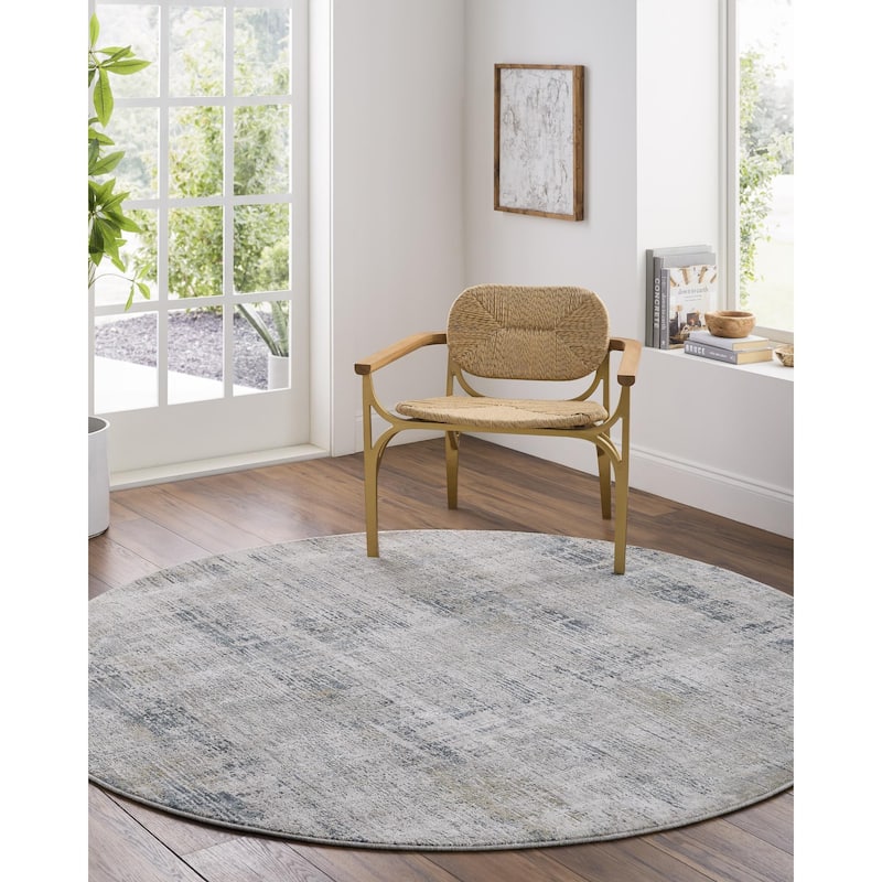Livabliss Brunswick Rustic Abstract Area Rug - Grey/Blue - 10' x 13' 11"