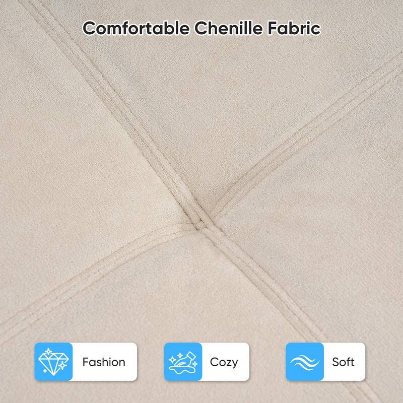 Mixoy 6-PCS Double Deep Seat Modular Sectional Sofa,Free Combinations Modern Chenille Sleeper Sofa Bed,No Assembly Required