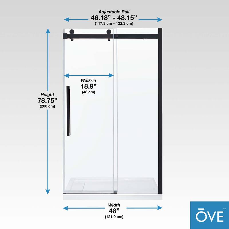 OVE Decors Bel Soft-Close Frameless Sliding Soft Close Shower Door