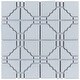 preview thumbnail 1 of 4, Merola Tile Moonbeam Glossy White 11.75" x 11.75" Porcelain Mosaic Tile