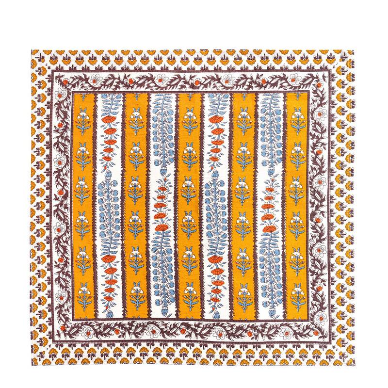 Couleur Nature Provence Avignon Napkins - Set of 6 - Dijon/Blue - Dijon/Blue - Set of 6