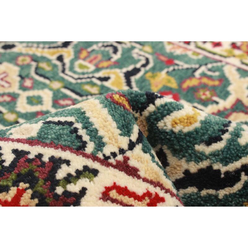 ECARPETGALLERY Hand-knotted Serapi Heritage Teal Wool Rug - 2'5 x 11'11