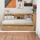 preview thumbnail 10 of 14, Twin Size Daybed with Bookcase, 2 Storage Drawers, Storage Cabinets and 2 USB Ports For Kids