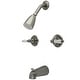 preview thumbnail 3 of 17, Victorian Tub and Shower Faucet Brushed Nickel