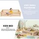 preview thumbnail 13 of 23, Twin Size Bed Floor Bed with Safety Guardrails and Door for Kids