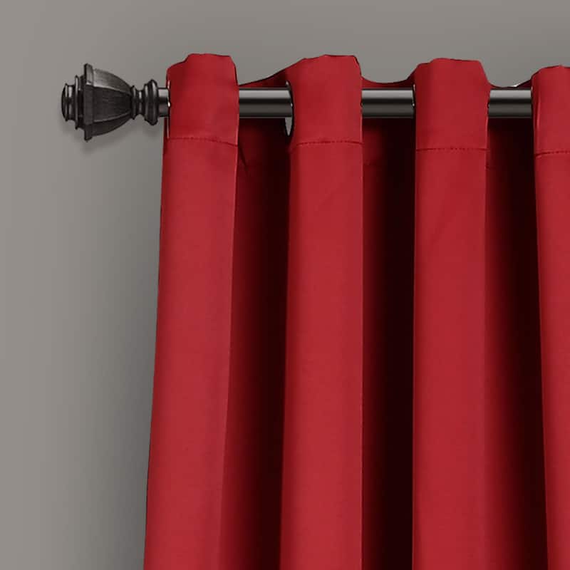Lush Decor Insulated Grommet Blackout Linen Window Curtain Panel Single