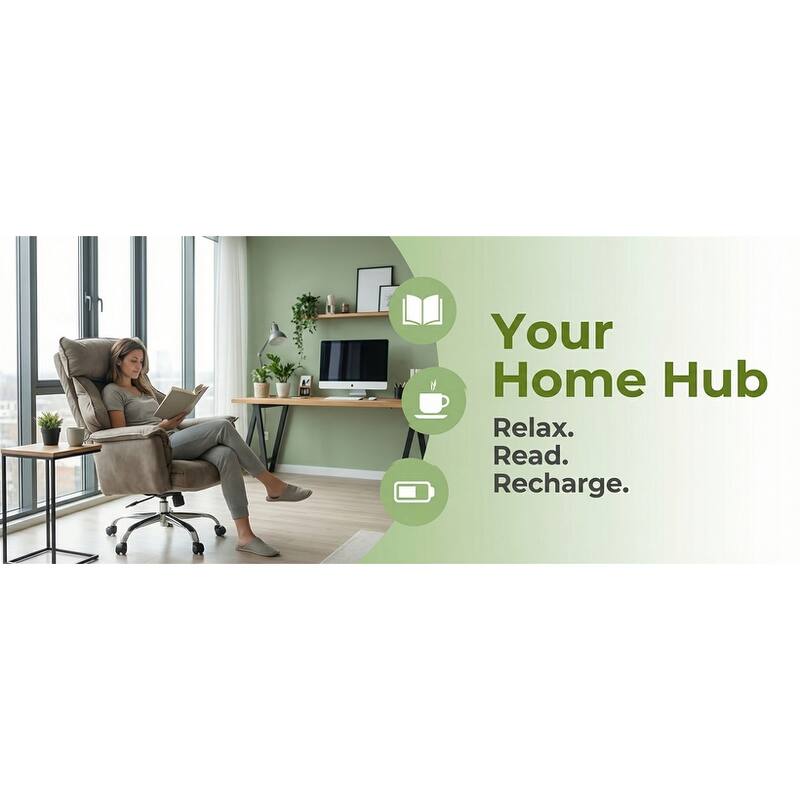 The Leisure Chair is Ergonomic and Suitable for Home, Office or Bedroom.