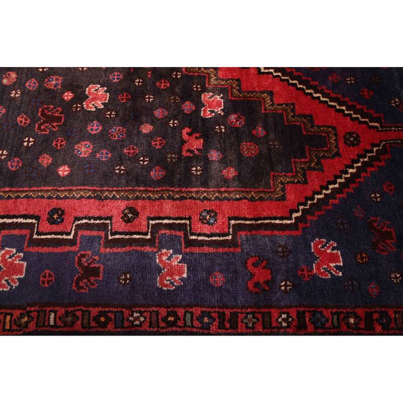 ECARPETGALLERY Hand-knotted Melis Dark Navy Wool Rug - 5'3 x 7'2