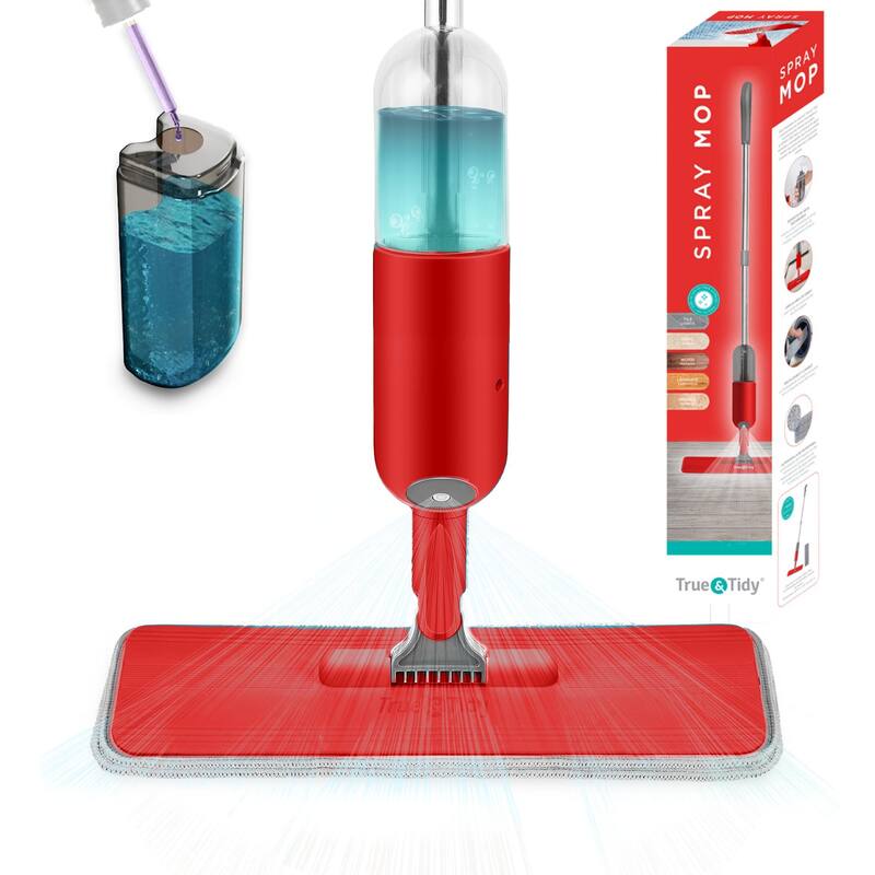 True & Tidy SPRAY-250 Spray Mop, Red