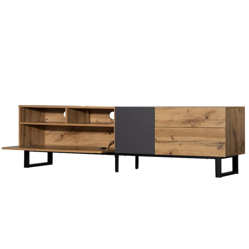 Double Storage Space Modern TV Stand - 70.90" x 15.00"