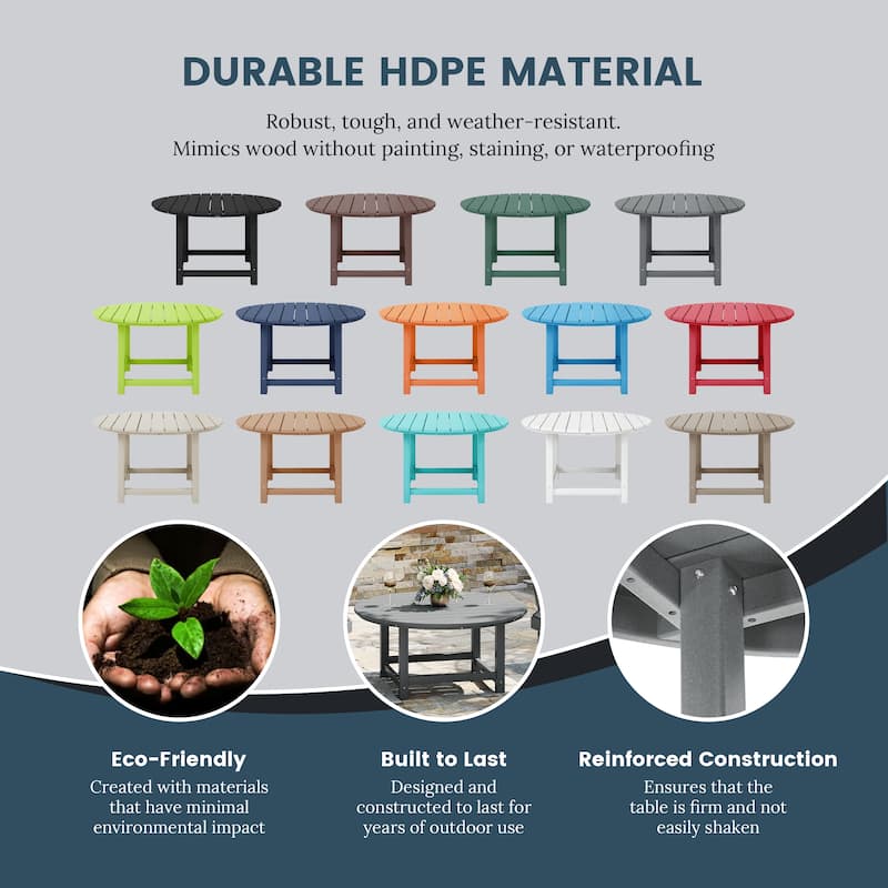 Altura Outdoor 5-Piece Adirondack Chair & Round Coffee Table Conversation Set